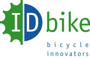 IDbike logo with green gear, blue semicircle, and text “bicycle innovators,” representing e-bike technology expertise.